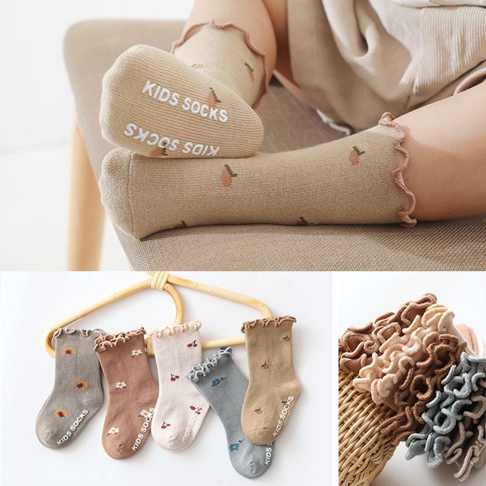 MIHAN1 Vớ Cotton Thoáng Khí Họa Tiết Dễ Thương Cho Bé Sơ Sinh