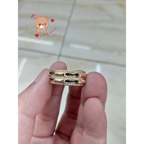 Nhẫn Kiểu Lông Đuôi Vo.i Nam Nữ Mạ Vàng 18K Cao Cấp (Có video) - Mang Trên Tay Phong Thủy May Mắn Tài Lộc - Lokalo M2582