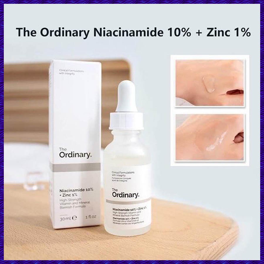 Tinh Chất The Ordinary Niacinamide 10% + Zin c 1% Giúp Ngừa Mụn, Giảm Thâm Nám Dưỡng Da Se Khít Lỗ Chân Lông