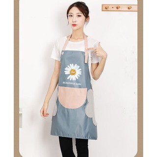 Tạp dề chống thấm nước hình Hoa Cúc