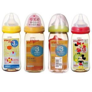 Bình Sữa Pigeon Nội Địa Nhật Cổ Rộng 160ml 240ml Chính Hãng