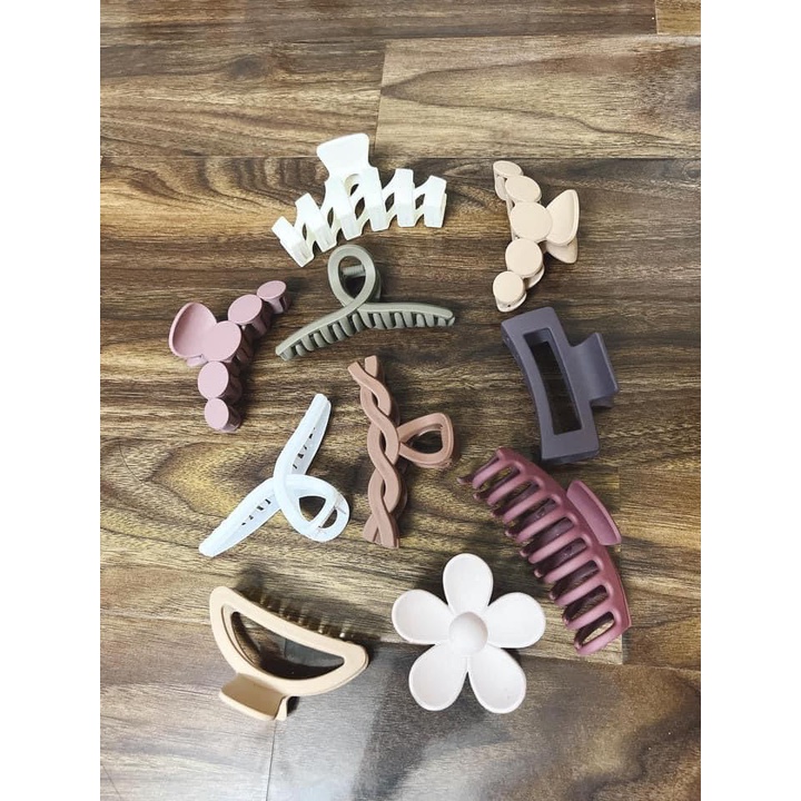Set 10 kẹp tóc càng cua cỡ lớn kiểu Hàn Quốc thời trang mùa hè xinh xắn cho nữ
