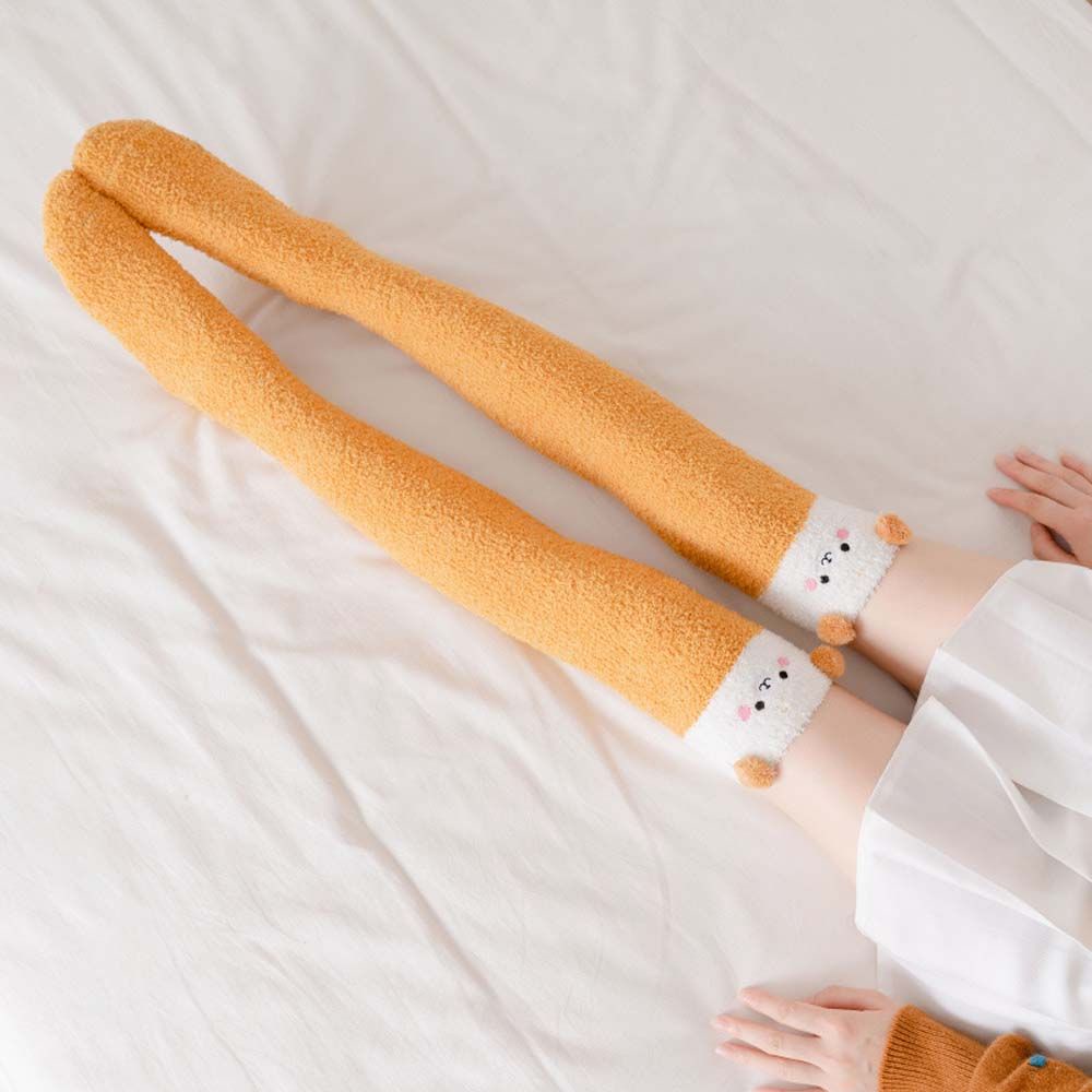 Vớ dài đến đầu gối họa tiết dễ thương co giãn thoải mái cho nữ