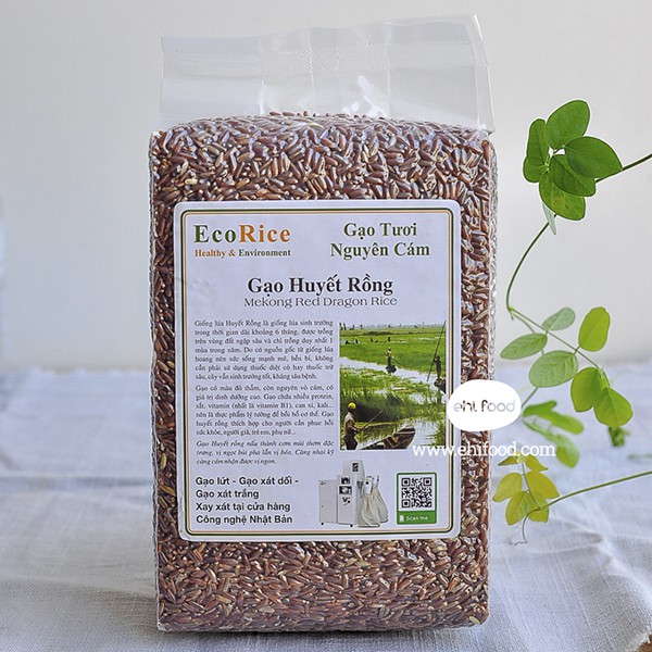 Gạo Lứt Đỏ Huyết Rồng Hữu Cơ