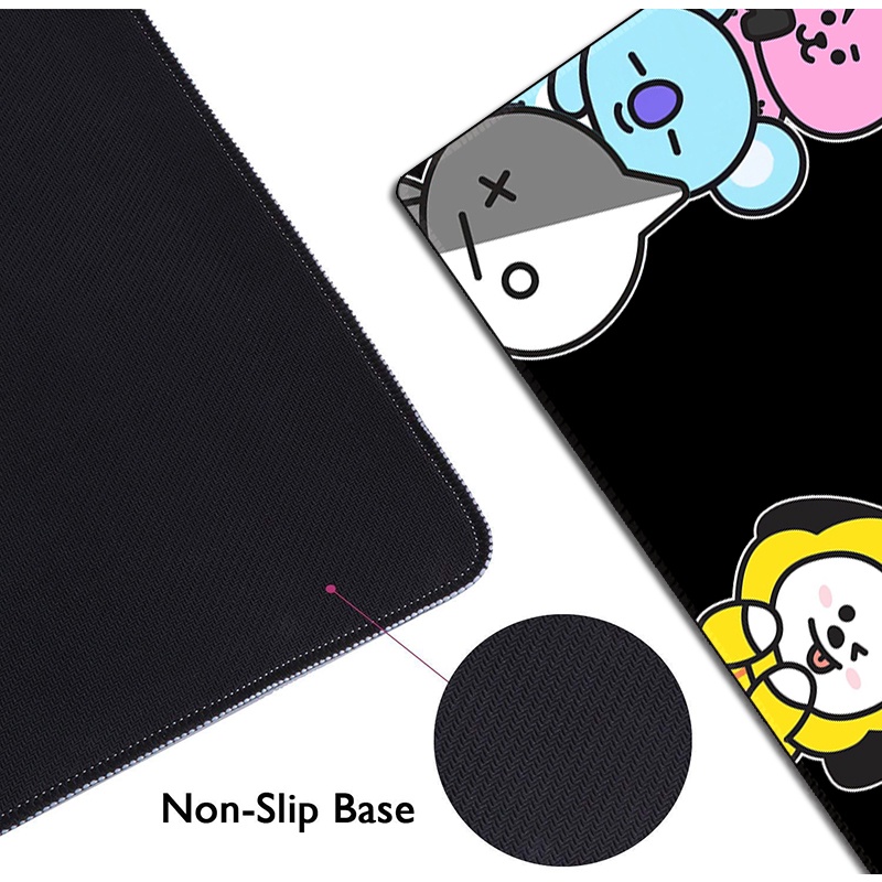 Tấm lót chuột bàn phím cỡ lớn in hình BT21 K-POP Bangtan Boys