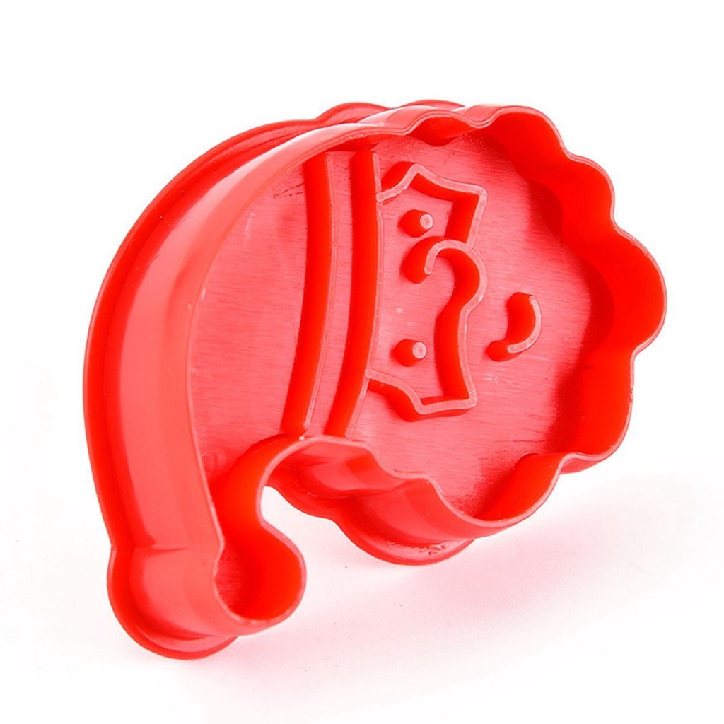 AUGUSTINA Set 4 Khuôn Cắt Bánh Quy Tạo Hình Chủ Đề Giáng Sinh Dễ Thương