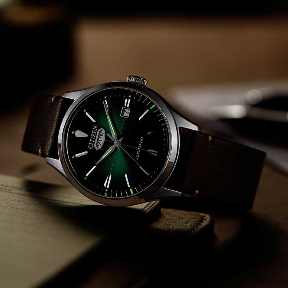 Đồng Hồ Citizen C7 Unisex Dây Da NH8390-03X - Mặt Xanh