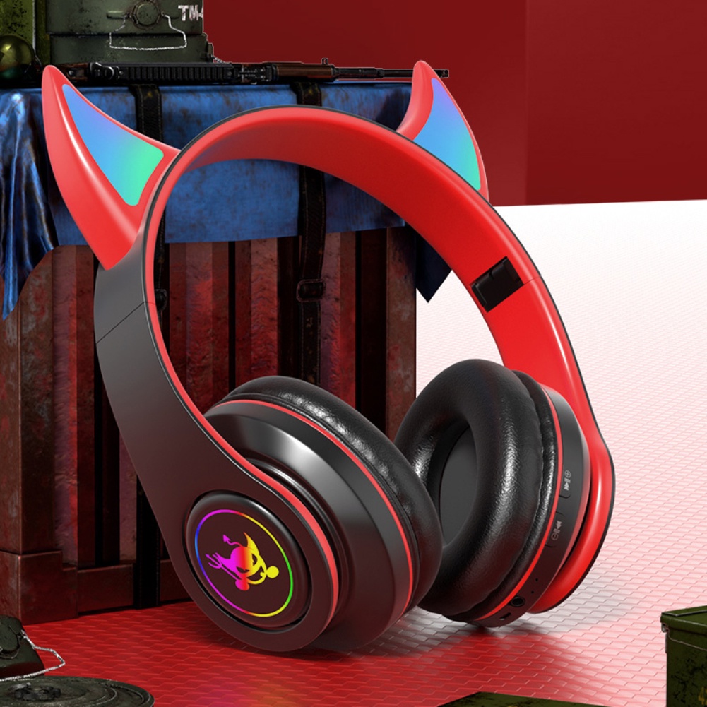 Trong kho Vụ Nổ Tai nghe Không Dây Bluetooth-Tương thích Ma Quỷ Sáng Tai Nghe Máy Tính và Trò Chơi điện thoại tai nghe cocomall