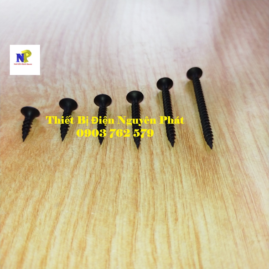 100 Gram Vít Đen Bắn  Gỗ, Thạch Cao, Nhựa