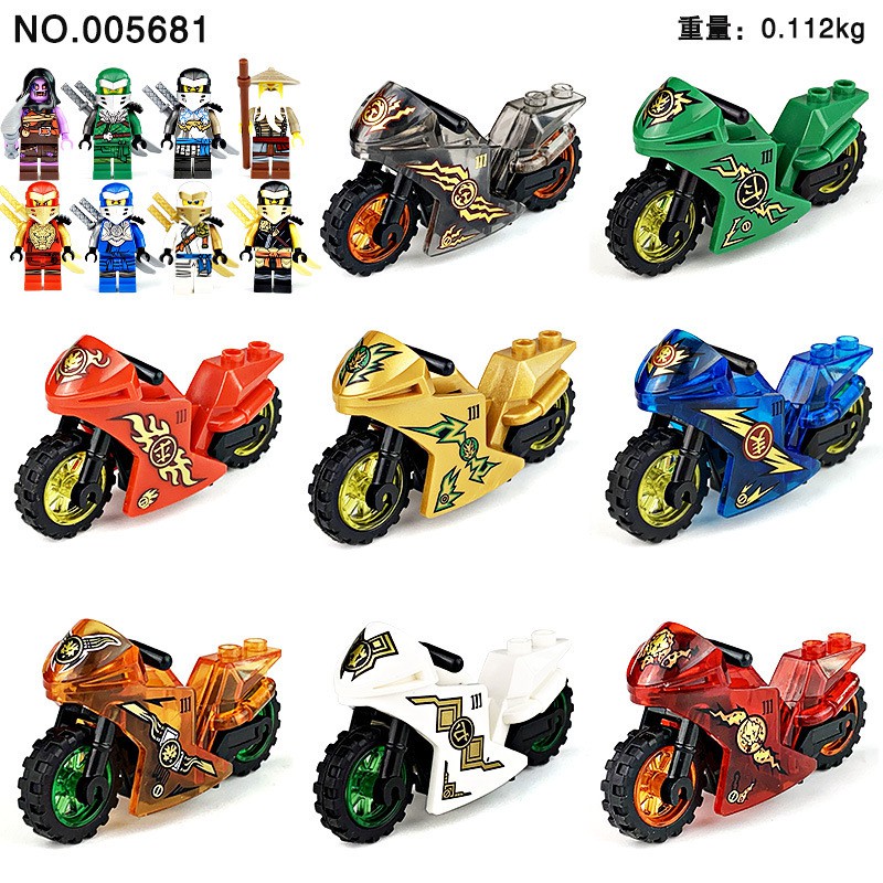 ┇ﺴ8 chiếc Ninjago Bộ Xe Máy với Mini Figures quà tặng sinh nhật Đồ chơi Lego tương thích cho trẻ em Phantom Ninja S