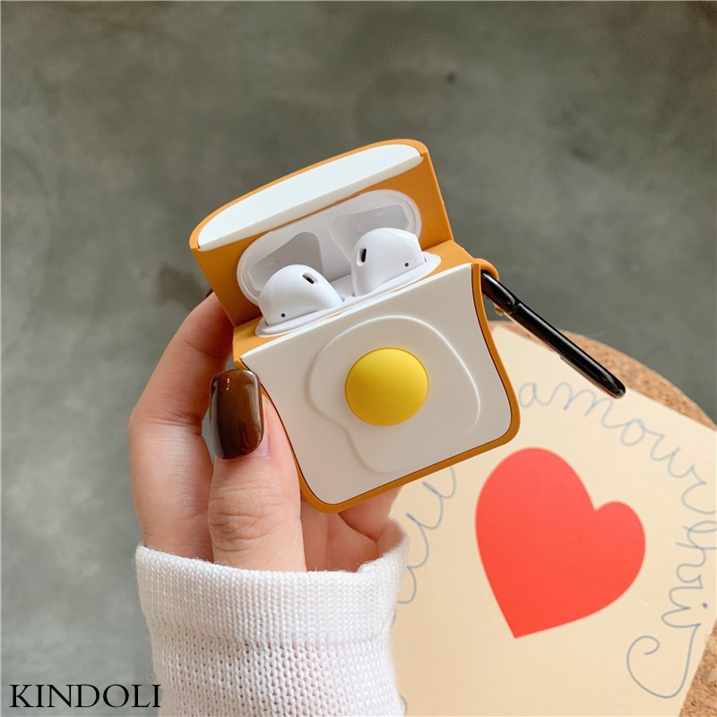 Vỏ Bảo Vệ Hộp Sạc Tai Nghe Airpods 1 / 2 pro airpods 3 Hình Bánh Mì Nướng Độc Đáo
