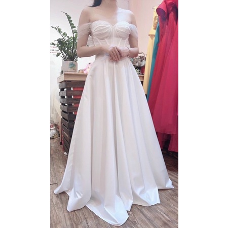 Đầm maxi mặc cưới đi bàn TRIPBLE T DRESS kết ngọc - MS417V