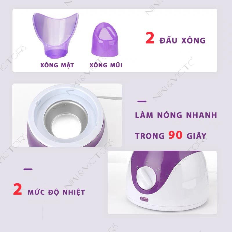 Máy Xông Hơi Mặt Xông Mũi Thảo Dược Đa Năng