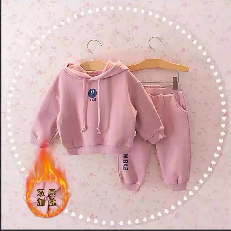 Set Đồ Thể Thao Gồm Áo Sweater Dày Dặn Và Quần Dài Phong Cách Hàn Quốc Thời Trang Mùa Thu Mới Cho Bé Gái 1-5 Tuổi