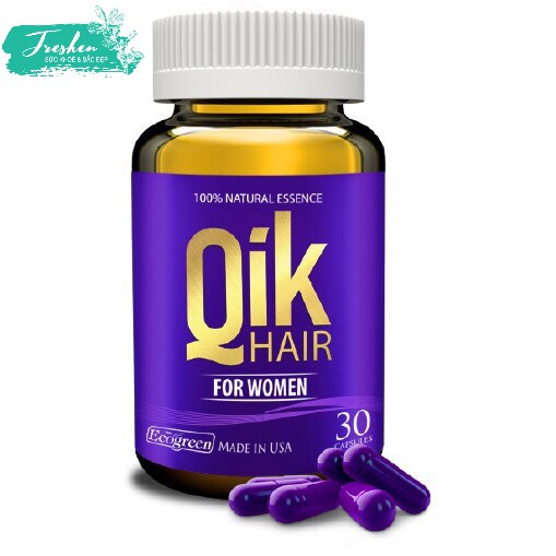 ✅ (CHÍNH HÃNG) QIK Hair -Cải thiện tình trạng rụng tóc, kích thích mọc tóc