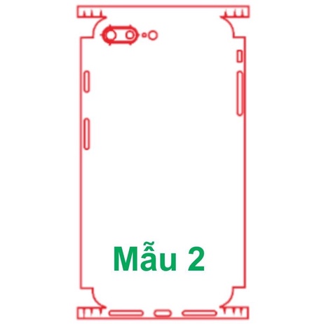 IP 7plus miếng dán Ppf mặt sau chống va đập chống trầy xước