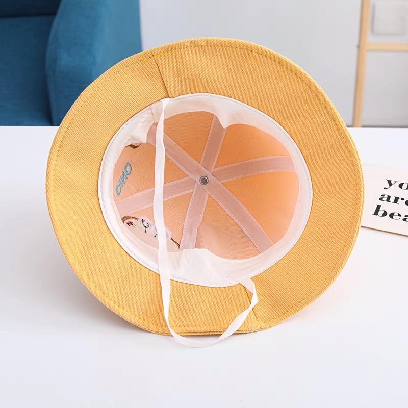 Nón cho bé trai bé gái thêu hình khủng long vành bucket dễ thương , phù hợp 5 tháng - 4 tuổi