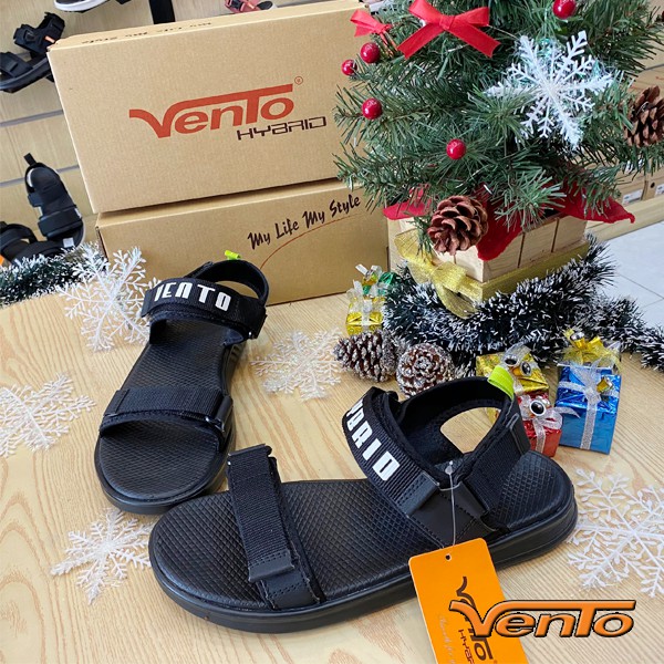 Sandal Vento Nam Nữ SD-NB37 Đen Cốm