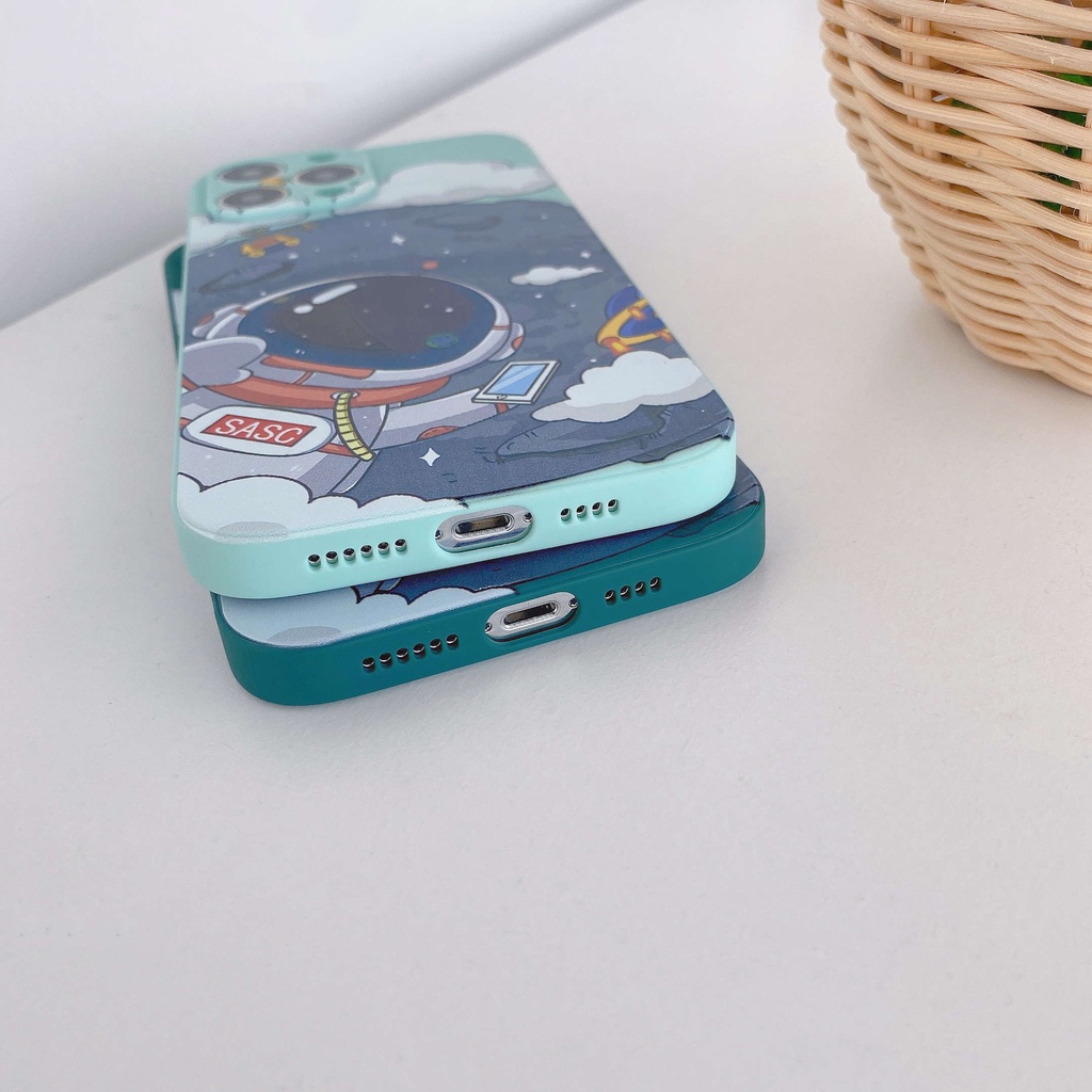 Ốp Điện Thoại Trong Suốt Họa Tiết Phi Hành Gia Cho Iphone13Proiphone13Pro iPhone13mini Iphone13Pro Iphone11 12PromaxiPhone12