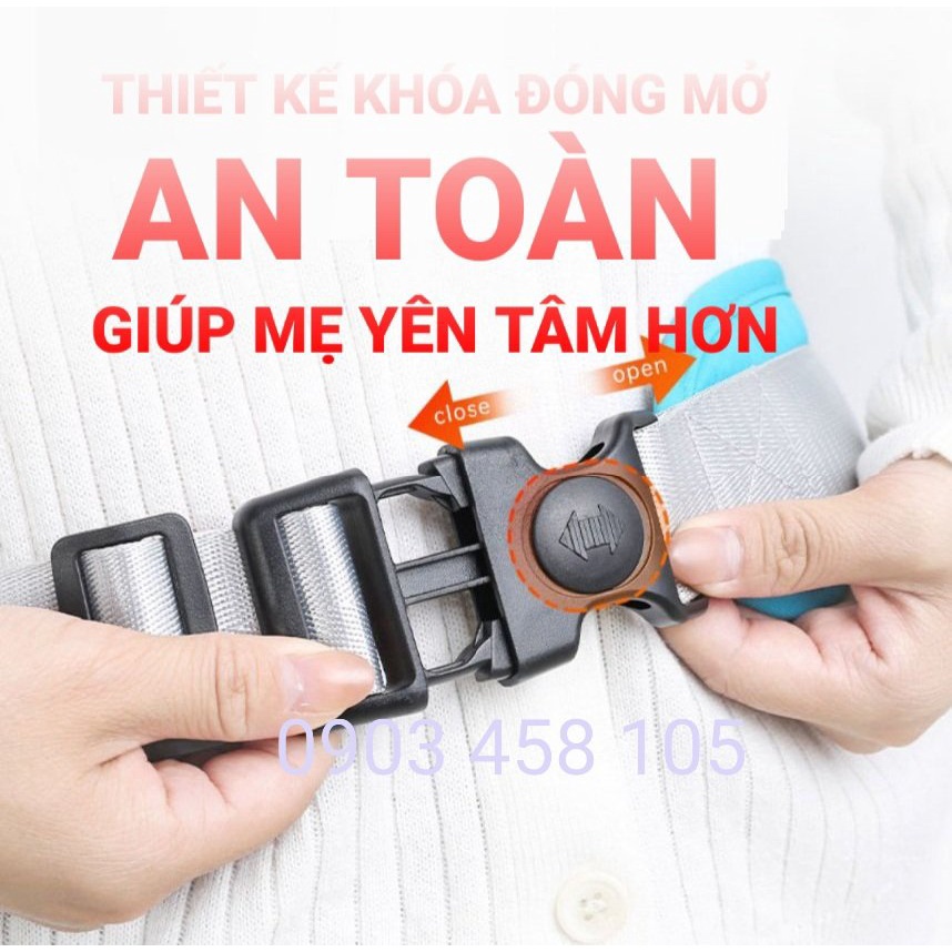 ĐAI AN TOÀN ĐI XE MÁY CHO BÉ HÀNG CAO CẤP CÓ TÚI ĐỰNG TIỆN LỢI HÃNG LIMENGSI