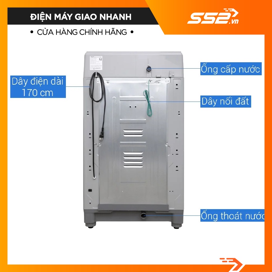 Máy giặt Aqua 7.2 Kg AQW-S72CT H2- Bảo Hành Chính Hãng