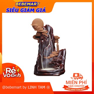 Thác Khói Trầm Hương Để Bàn Tặng 3 Nụ Trầm Nguyệt Vọng Khê Tâm Cung Trăng Núi Đá Trăng Tròn Đồ Gốm Sứ Tráng Men