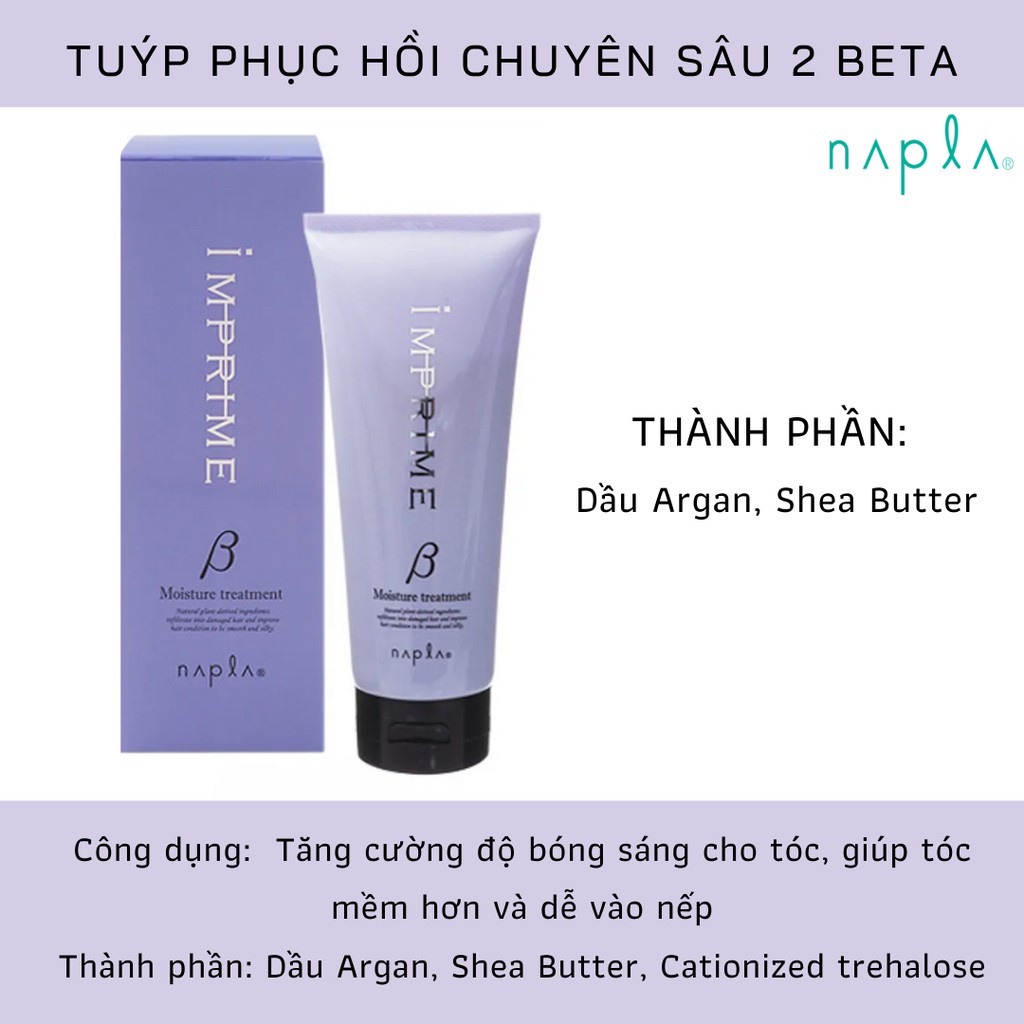 [ND] Phục hồi hư tổn cùng kem hấp tóc Beta Treatment và Tinh dầu Quality Rich Oil - Napla Nhật Bản