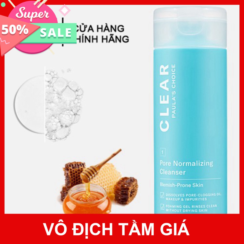 Sữa rửa mặt dịu nhẹ và se khít lỗ chân lông Paula's Choice Clear Pore Normalizing Cleanser 177 ml 5.0 6002