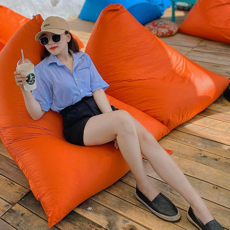 Ghế lười hạt xốp bãi biển 3ii Home Size M / L / XL chất liệu sử dụng cao cấp chống thấm phù hợp decor nhiều không gian