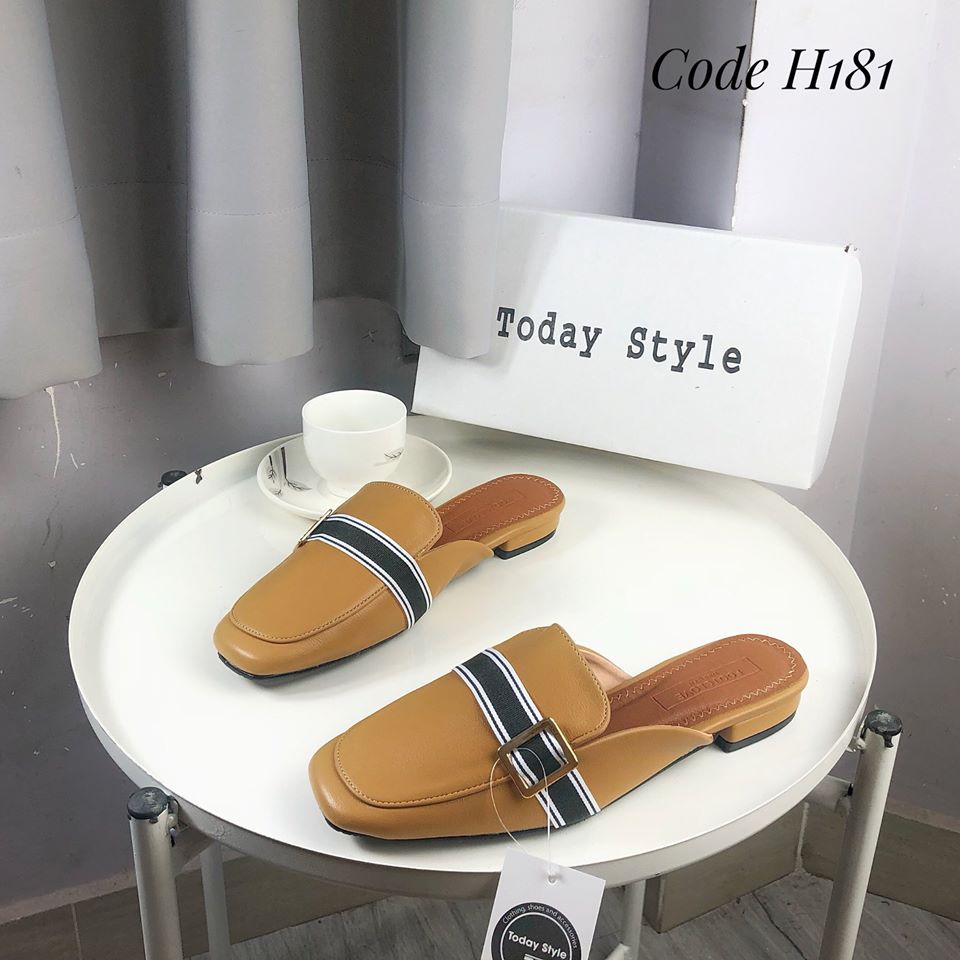 Sục gót vuông 2p Today Style da mềm H181