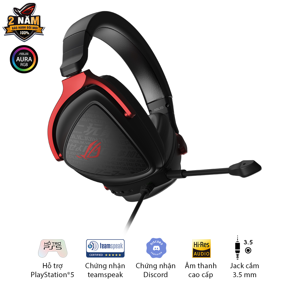 Tai nghe gaming ROG DELTA S CORE cổng 3.5mm, âm thanh vòm ảo 7.1, siêu nhẹ