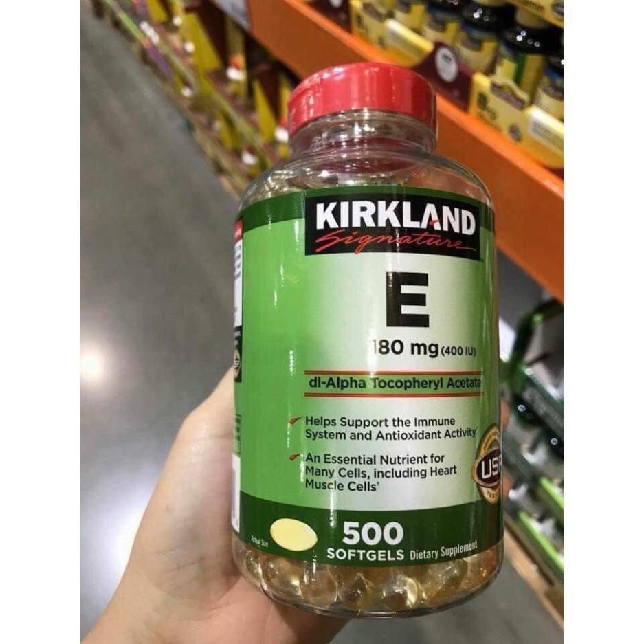 { CHÍNH HÃNG} Vitamin E 400ui Kirkland - Đẹp da: 500v - Mỹ