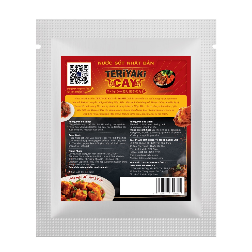 [MỚI] Nước sốt Nhật Bản Teriyaki Cay - Dashi Lab - 80g/gói - chay mặn đều dùng được