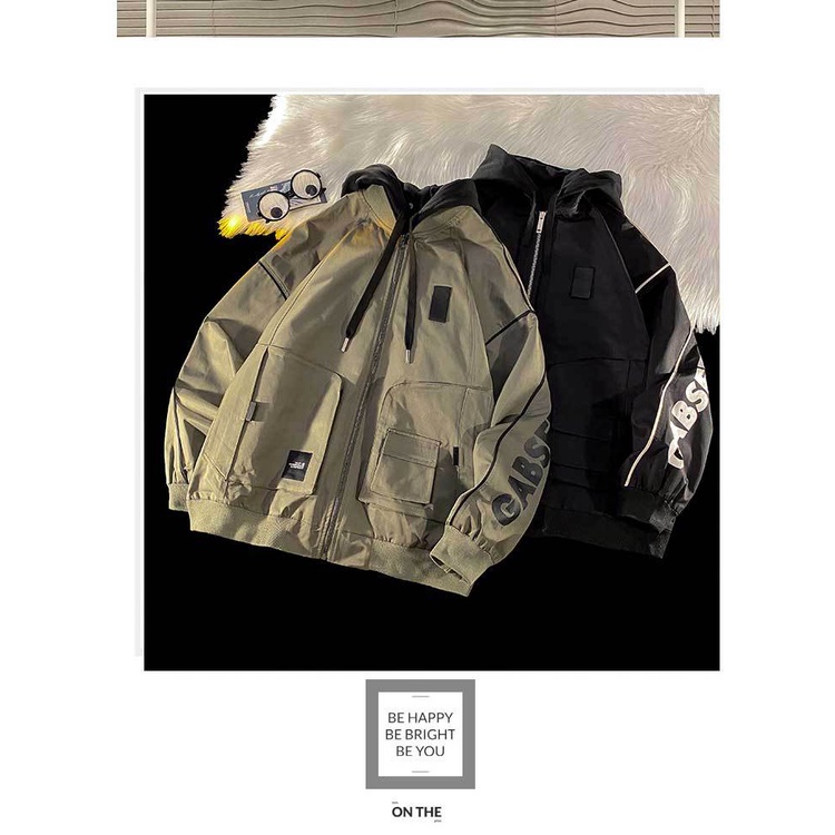 Áo Khoác Có Mũ Phối Nhiều Túi Thời Trang Cá Tính Cho Nam