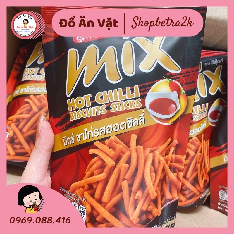 Snack tăm que cay Mix Hot Chilli Thái Lan