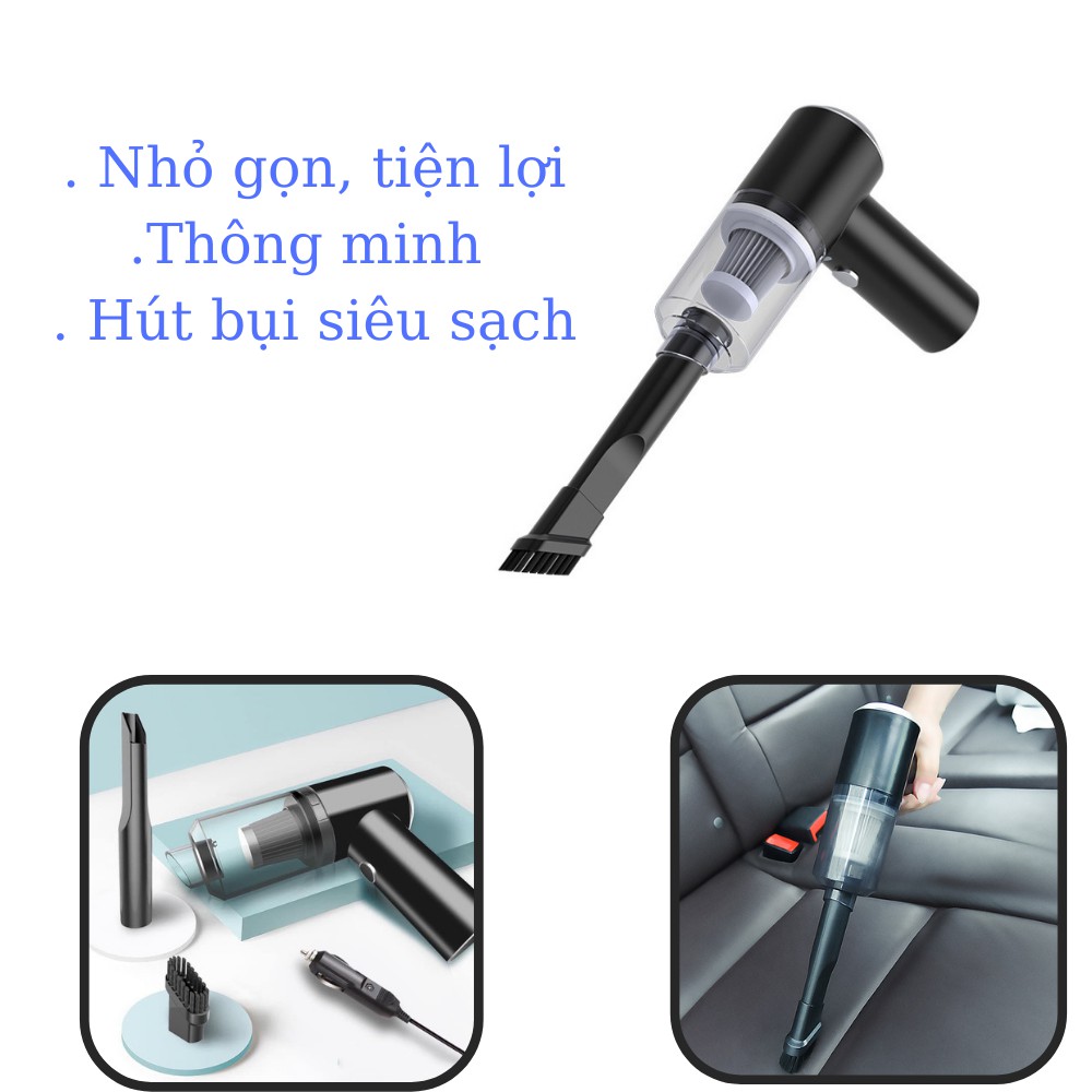 Máy hút bụi ô tô , máy hút sạc USB không dây mini cầm tay lực hút mạnh TIME HOME | BigBuy360 - bigbuy360.vn