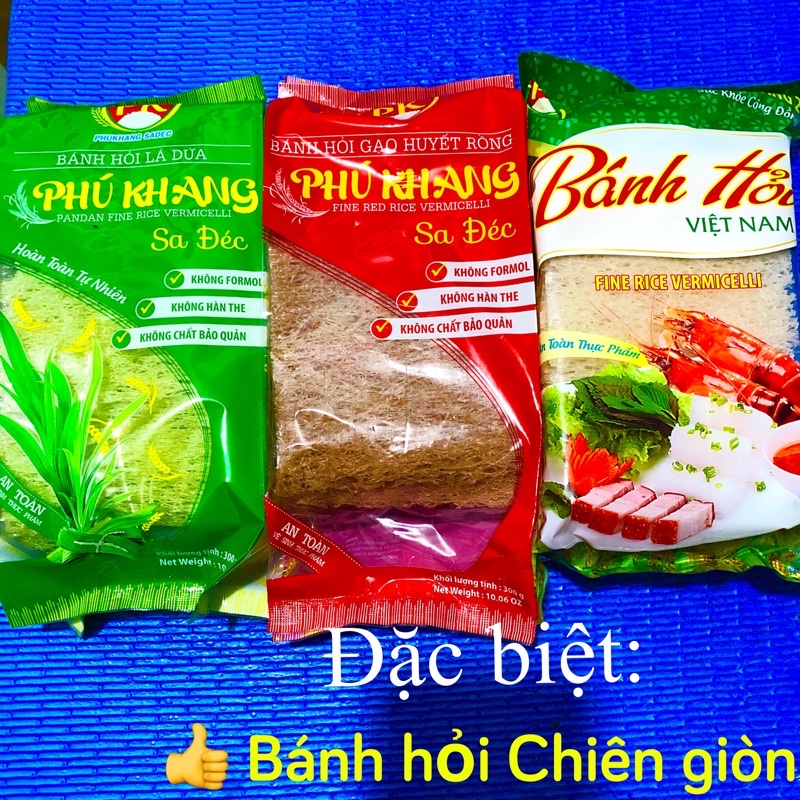 Bánh hỏi không hoá chất trắng lá dứa gạo lứt Phú Khang ăn kiêng giảm cân eat clean keto ăn chay Sa đéc sấy khô xuất khẩu