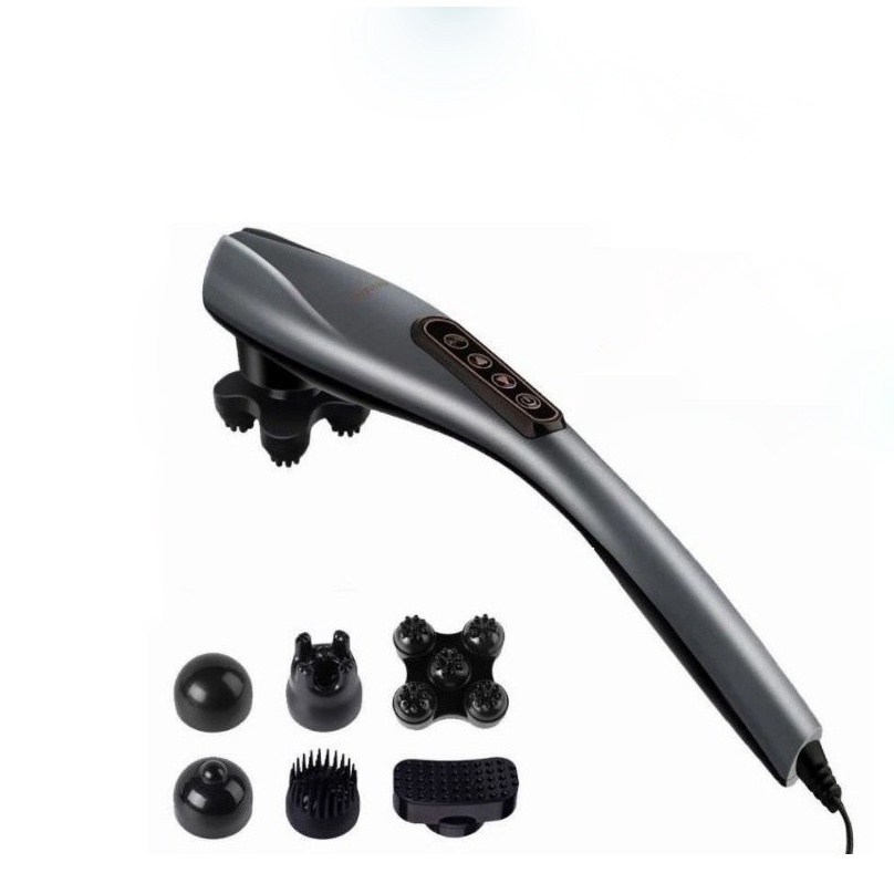 Máy Massage Cầm Tay, Máy Đấm Lưng Sạc Pin Không Dây 6 Đầu Phiên Bản Cao Cấp 2023