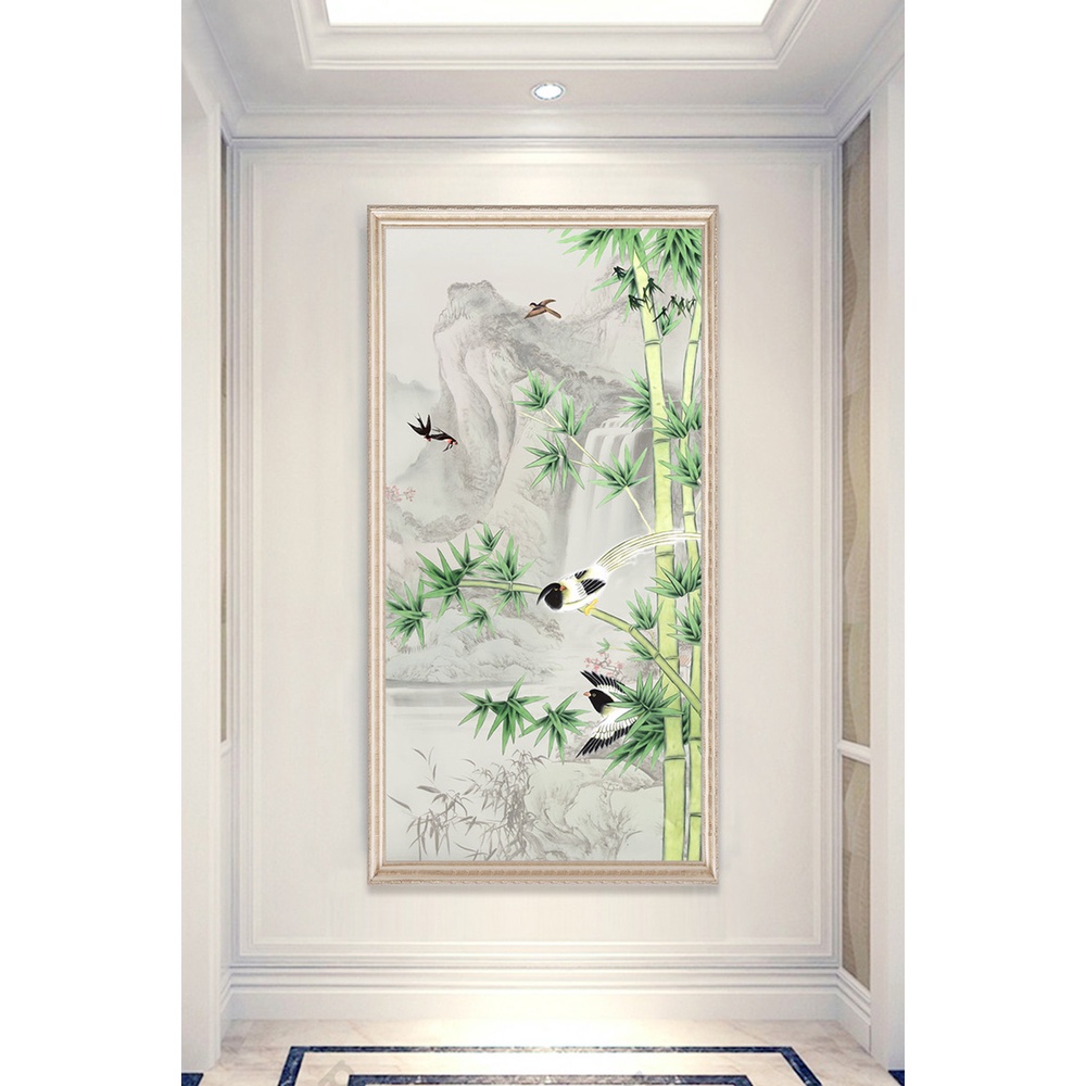 In hình ép gỗ Laminate TRANH HÀNH LANG TRUNG QUỐC - Mẫu 10 (50x75, 60x90, 70x110). In ảnh theo yêu cầu