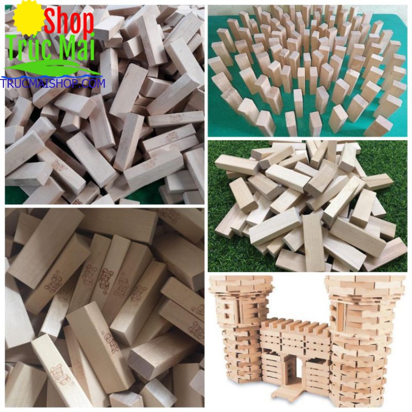 Bộ Đồ Chơi Rút Gỗ Domino chính hãng genga 60 thanh