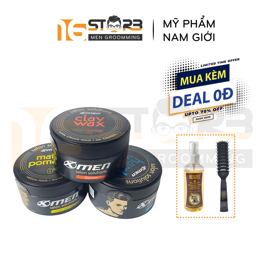 Chính Hãng 100% Sáp Vuốt Tóc Xmen Clay Wax Hard Wax Matte Pomade 70g