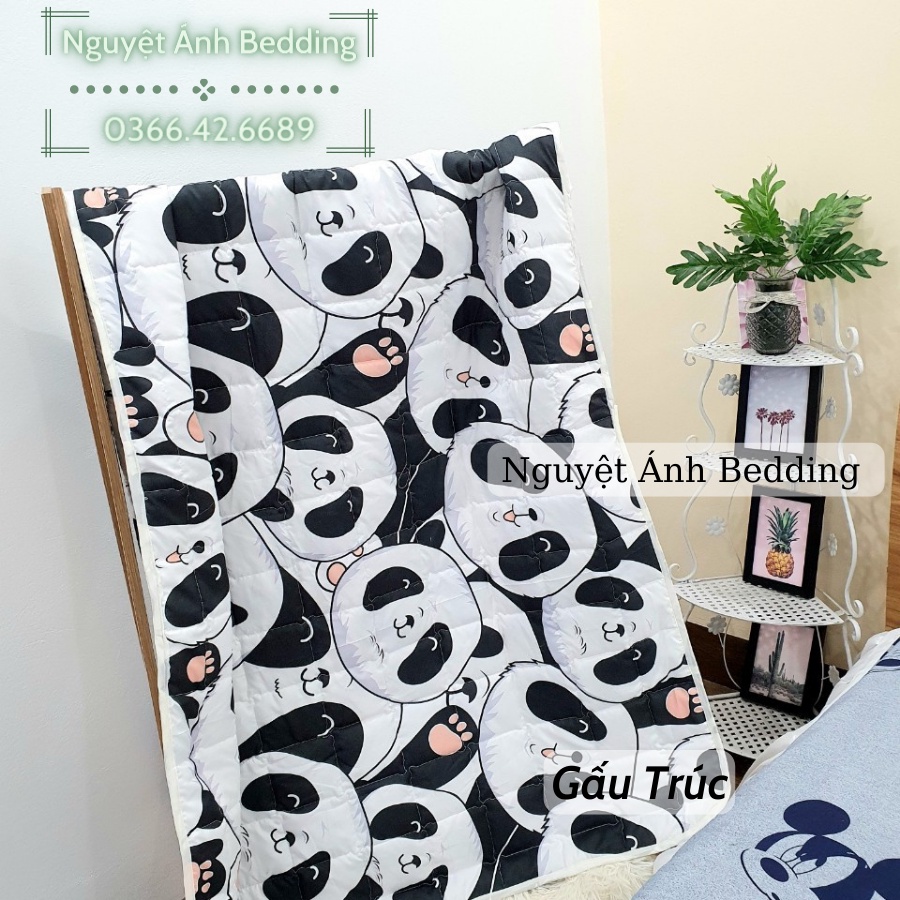 🐼 Chăn đắp hè trẻ em mẫu mới 1m x 1,5m | mền muji siêu hót ngộ nghĩnh cho bé yêu cotton poly mẫu Gấu trúc