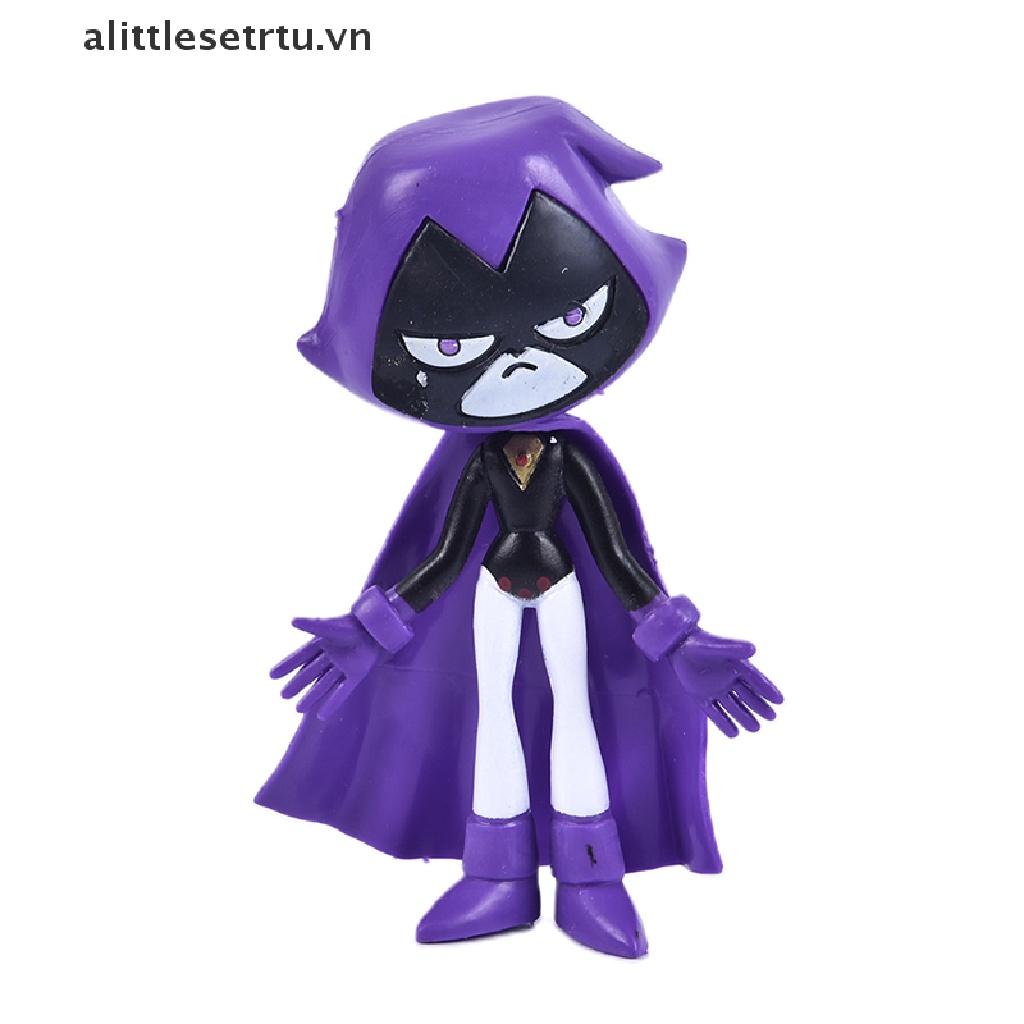 Set 7 Mô Hình Đồ Chơi Nhân Vật Robin Cyborg Beast Boy Raven