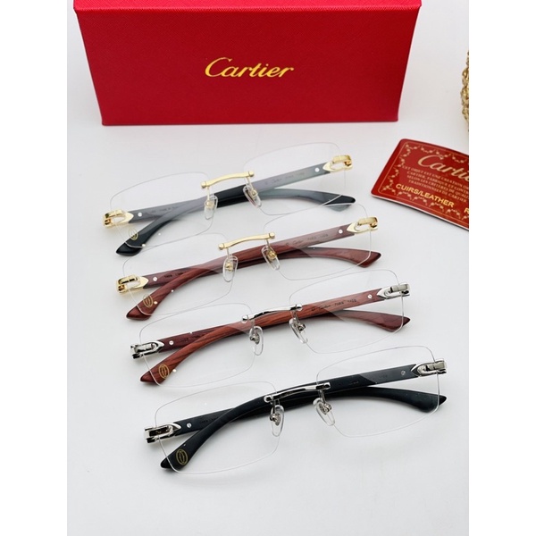 Gọng kính khoan titan cao cấp KÍNH MẮT 88 KÍNH CATIER