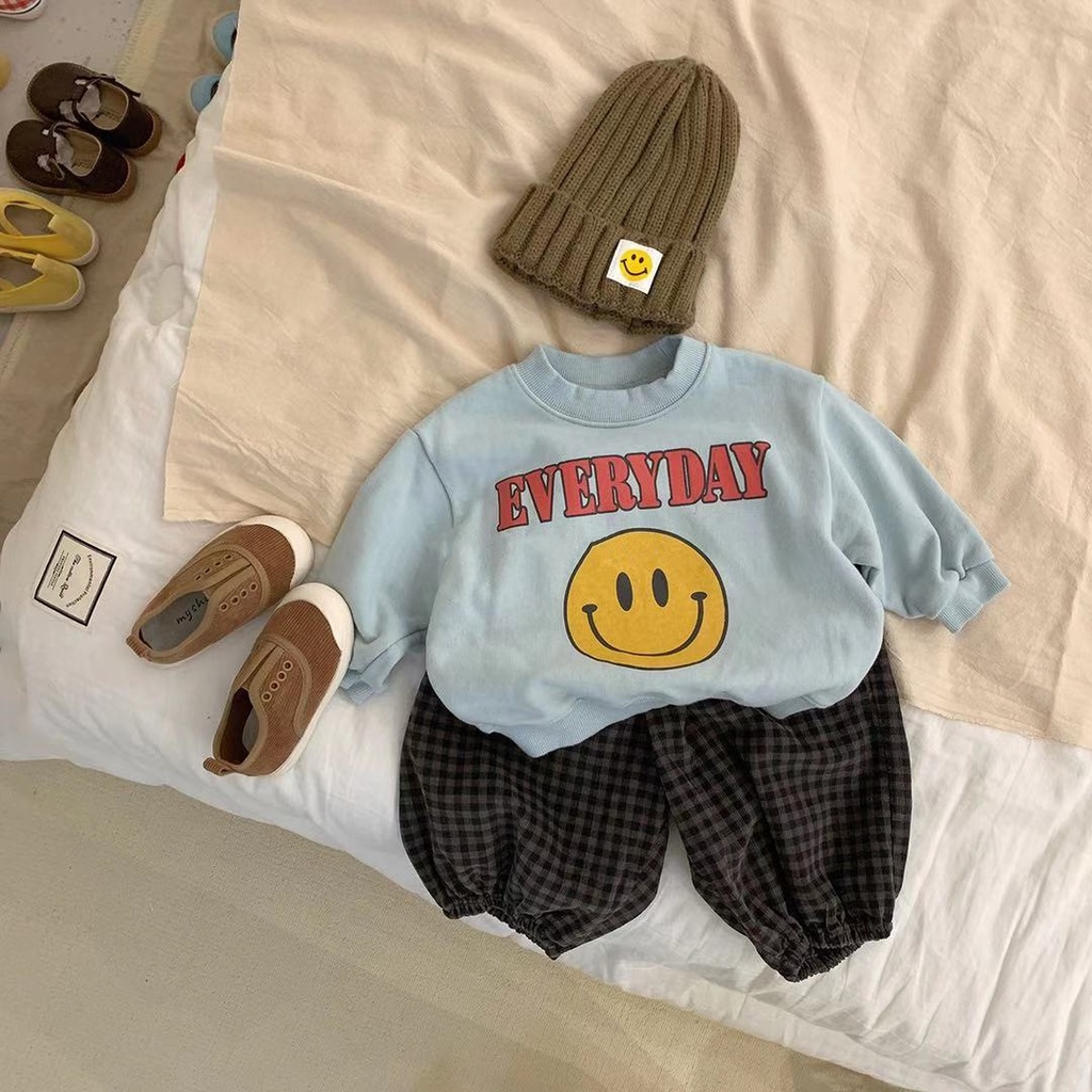 Quần Dài 9LBM Kẻ Sọc Caro Thời Trang Xuân Thu Cho Bé Trai + Gái