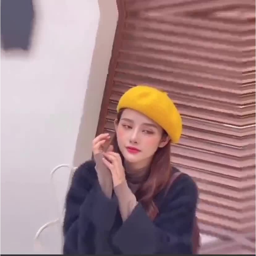 Mũ Nồi Retro Trơn Nón Beret Dạ Thời Trang Form Unisex Nam Nữ N05