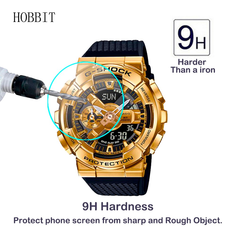 Set 2 Kính Cường Lực 2.5d Chống Nước Chống Trầy Cho Casio G-Shock Gm-110 Gm-110G Gm-110B Gm110 1a9 Hd