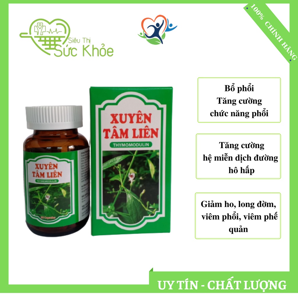 Xuyên Tâm Liên, Viên uống thảo mộc hỗ trợ tăng sức khỏe giảm cảm cúm chống ho hiệu quả