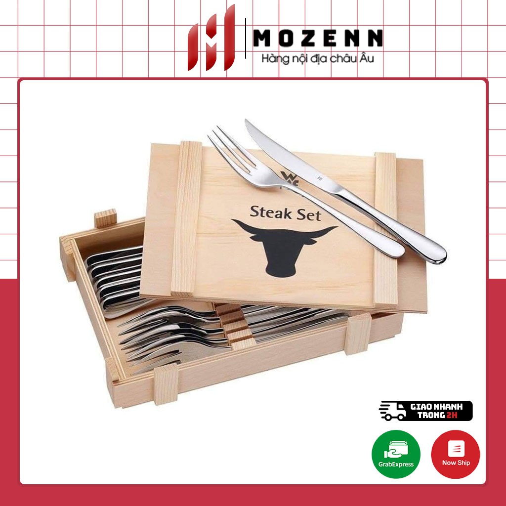 Bộ dao dĩa WMF Steak Set 12 món kèm hộp gỗ sang trọng [nhập Đức chính hãng]