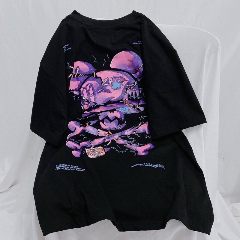 Áo Thun Tay Lỡ Unisex CRACKEN màu ĐEN /Nam nữ unisex/ Áo form rộng